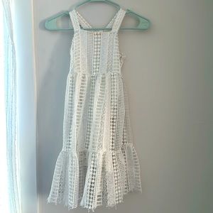Zara girls white lace dress